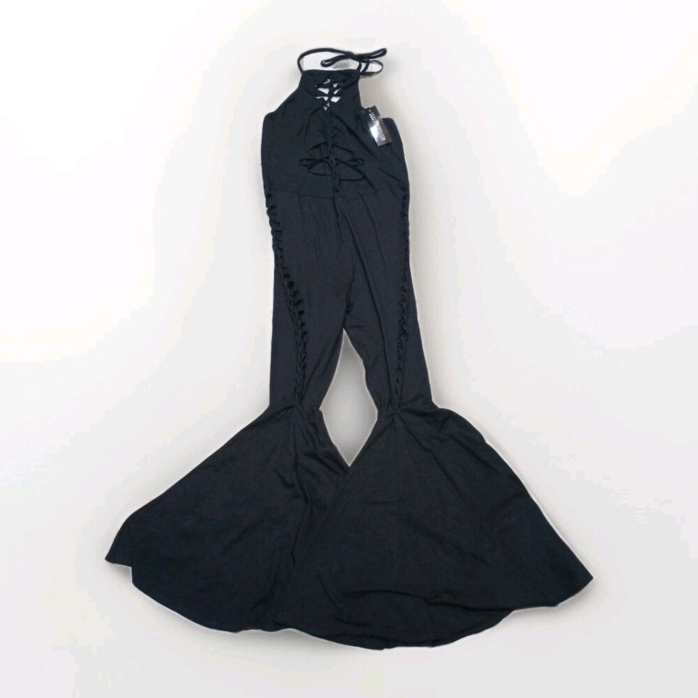 Dolls Kill Current Mood Alter Jumpsuit Flared Pants XL 'Submerged Ecstasy'